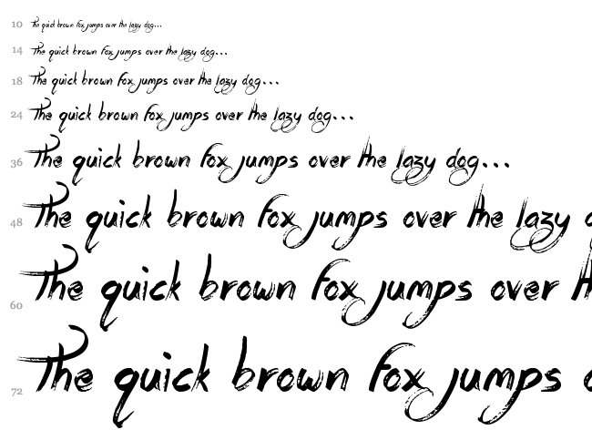 Rags To Riches font waterfall